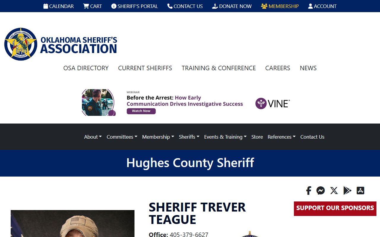Hughes County arrest records